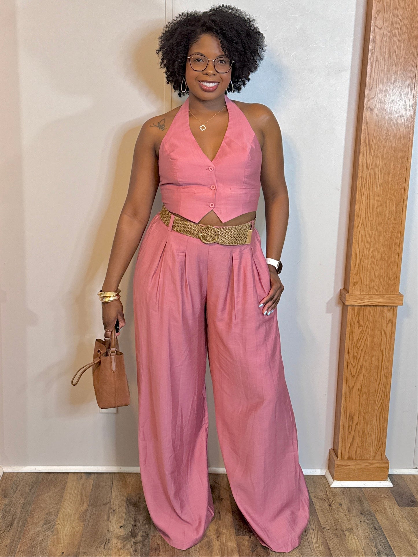 Belle Two Piece Set (Pink)